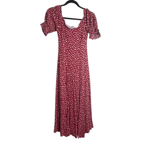 Since Then Holiday Guka Polka Dot Puff Sleeve Dress Size L - Picture 2 of 15